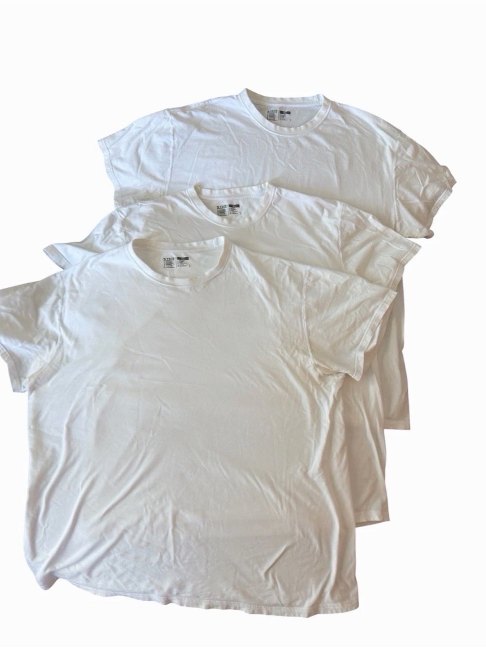 5.11 Tactical Men's White T-Shirts 3 Pack
Size XL Short Sleeve Crew Neck
